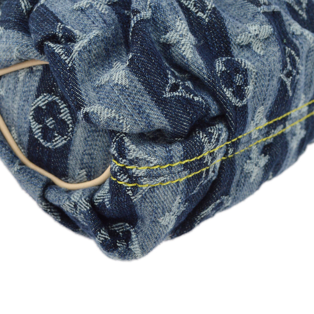 Louis Vuitton Mini Pleaty Handbag Monogram Denim Blue