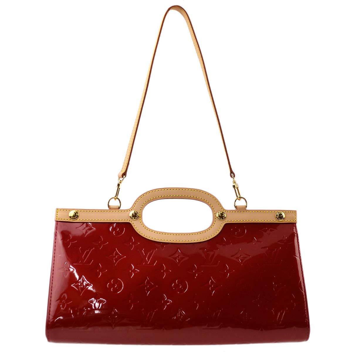 Louis Vuitton Red Monogram Vernis Roxbury Drive Handbag