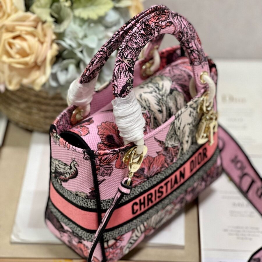 CD Elephant Pink 24 Lady Dior Bag Canvas 336676 | Studio Nafay