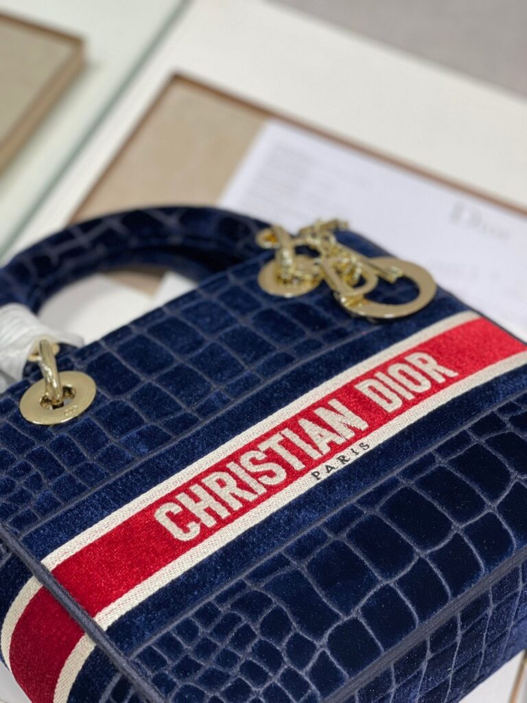 CD Velvet Crocodile Pattern 24 Lady Dior Bag Canvas 336657 | Studio Nafay