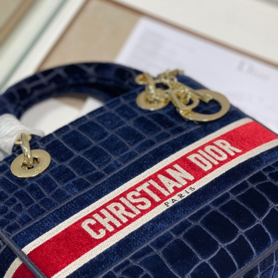 CD Velvet Crocodile Pattern 24 Lady Dior Bag Canvas 336657 | Studio Nafay