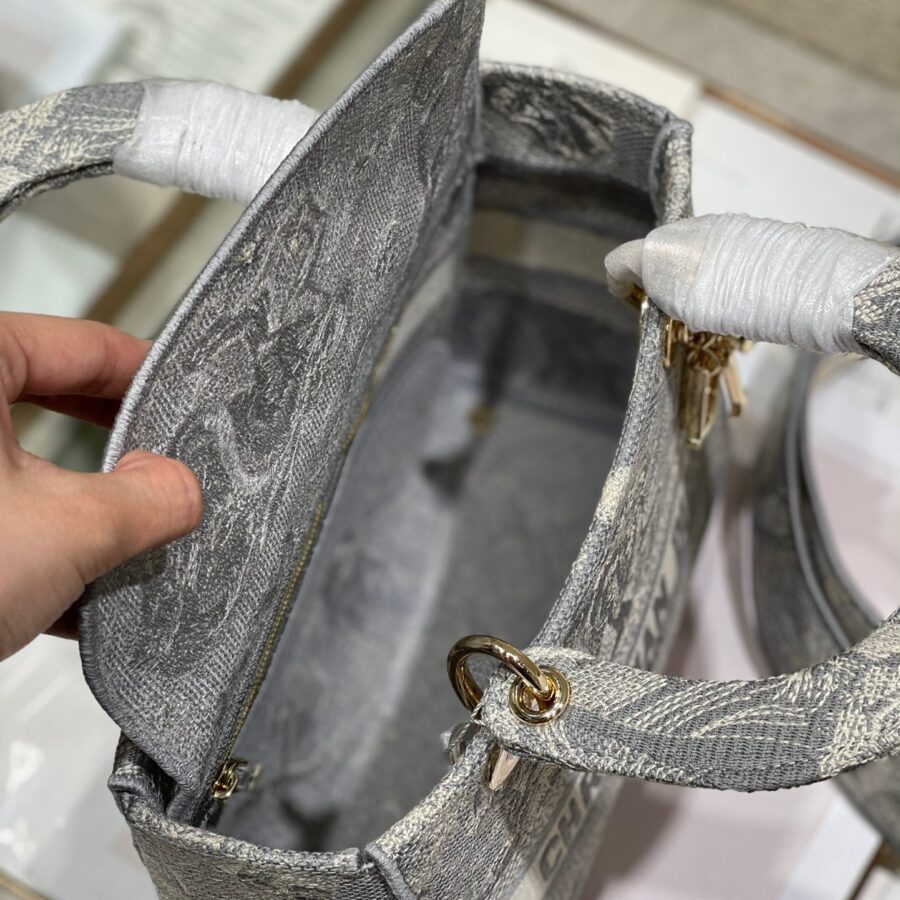 CD Gray Tiger 24 Lady Dior Bag Canvas 336660 | Studio Nafay