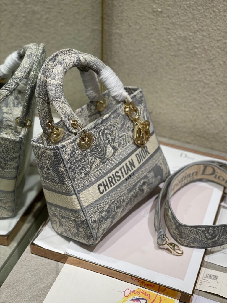 CD Gray Tiger 24 Lady Dior Bag Canvas 336660 - Product Image 2