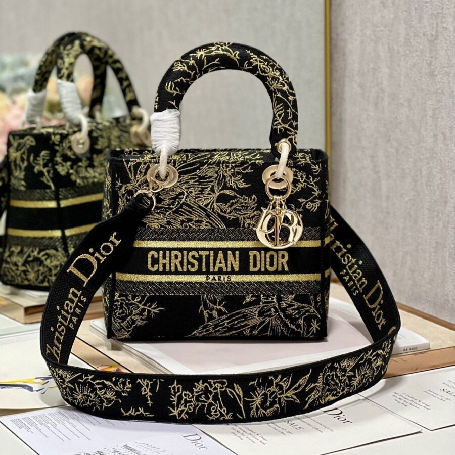 CD Black Magpie 24 Lady Dior Bag Canvas 336688 | Studio Nafay