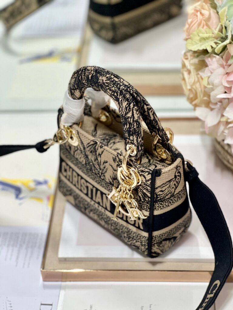 CD Elephant Apricot 17 Lady Dior Bag Canvas 336749 - Product Image 2