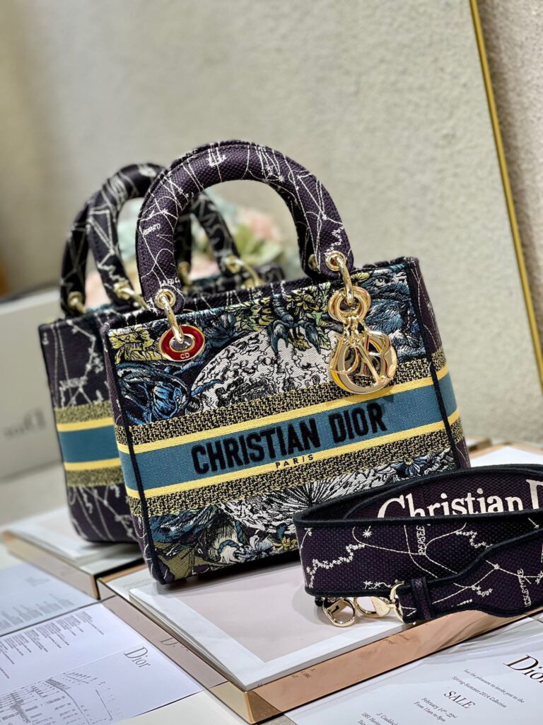 CD Blue Constellation 24 Lady Dior Bag Canvas 336724 - Product Image 2