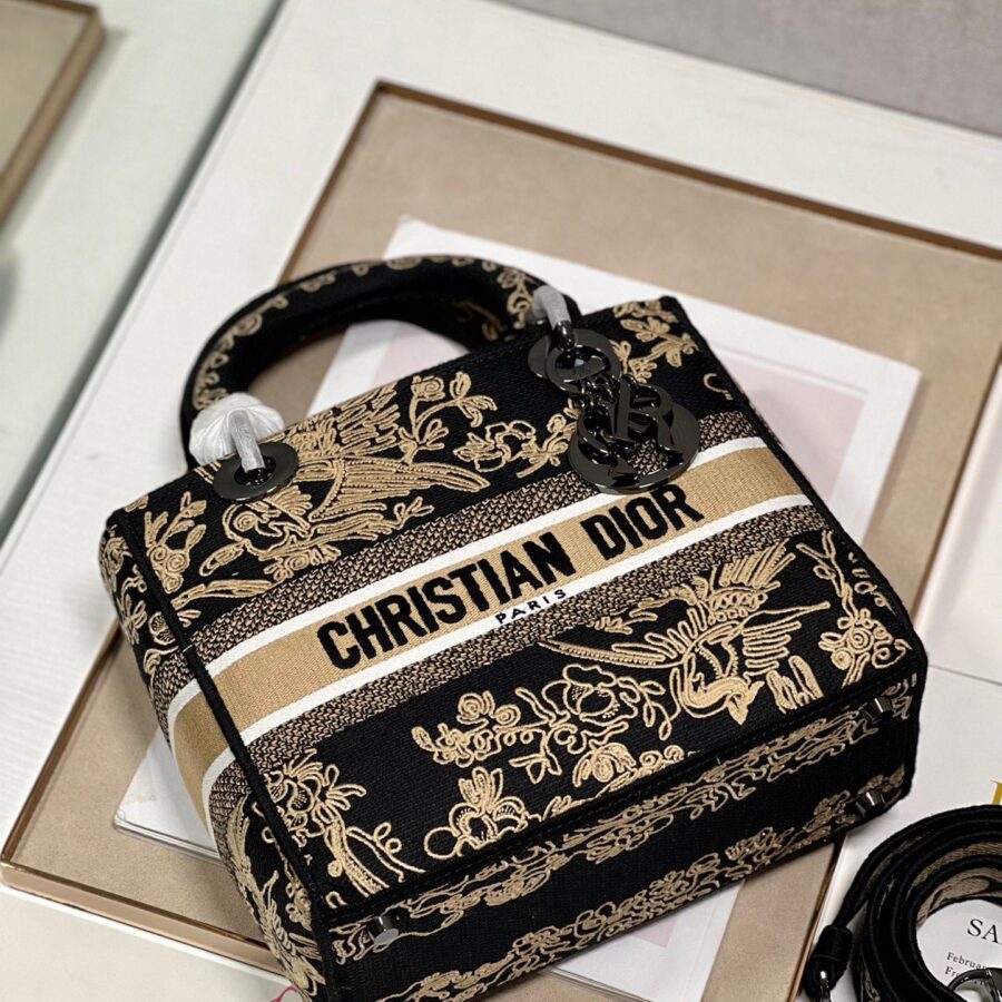 CD Black Phoenix 24 Lady Dior Bag Canvas 336712 | Studio Nafay