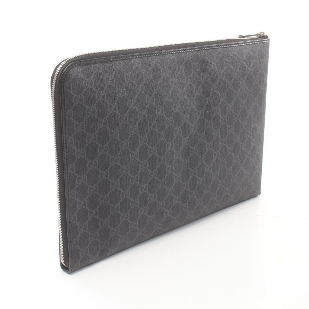 Gucci GG Supreme Document Clutch Bag Black - Product Image 2