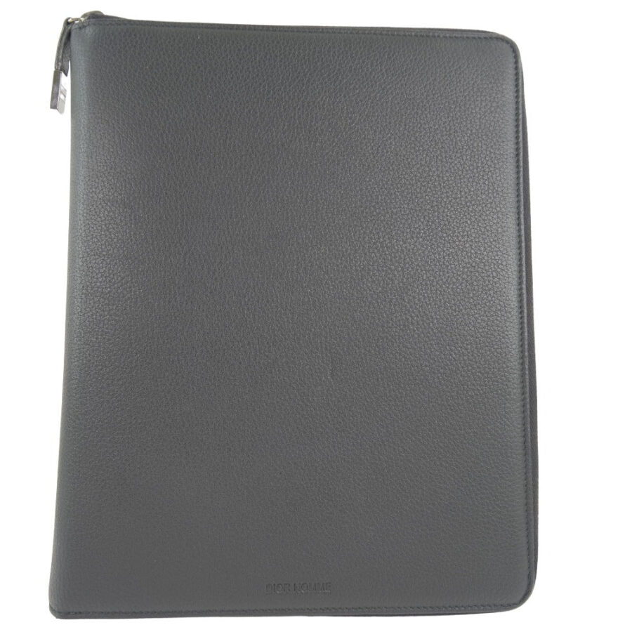 Dior Calf Document Clutch Bag Black | Studio Nafay