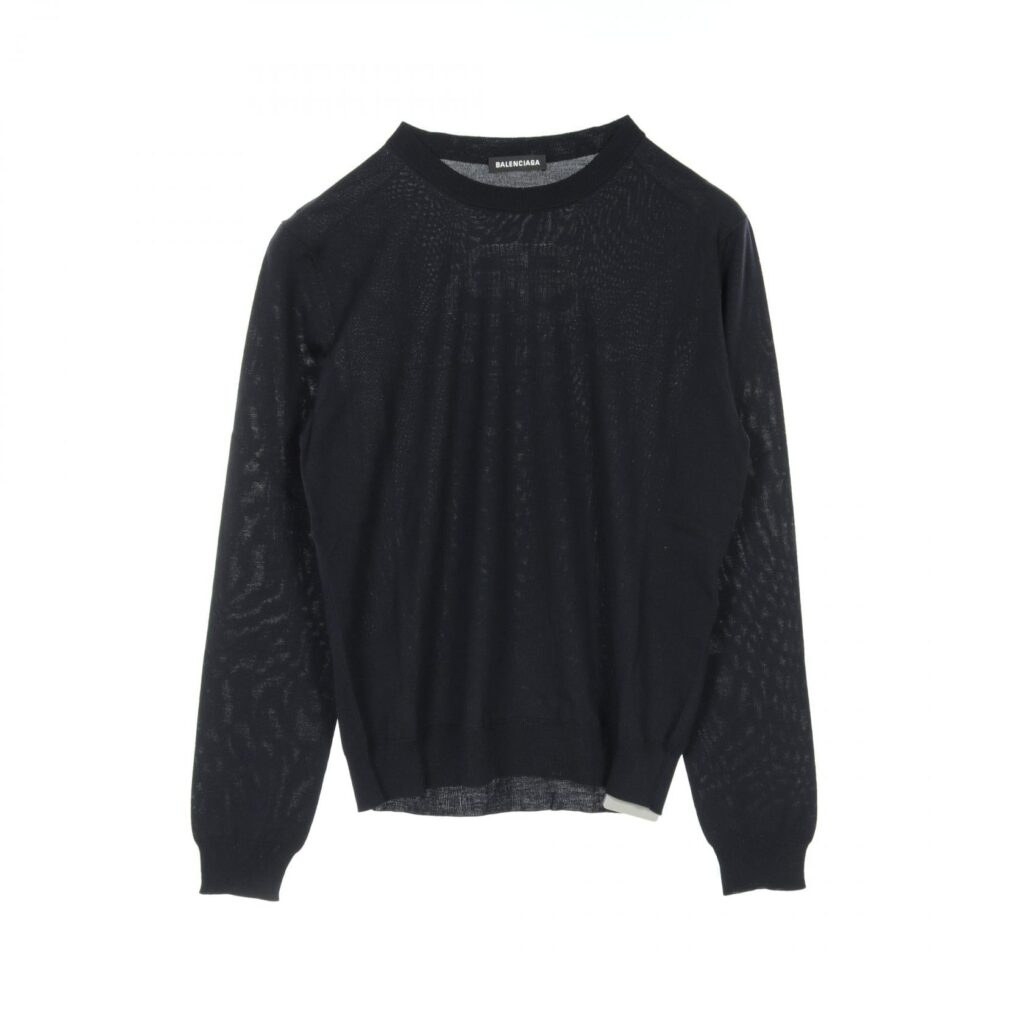 Balenciaga Wool Knit Top Navy 583117 | Studio Nafay