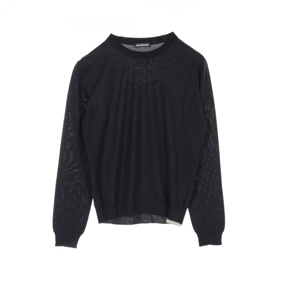 Balenciaga Wool Knit Top Navy 583117 | Studio Nafay
