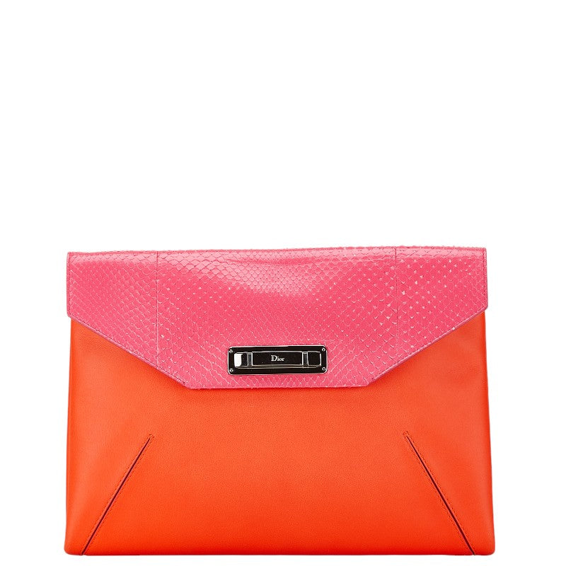 Dior Python Leather Clutch Bag | Studio Nafay