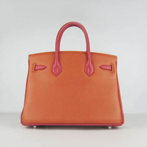 Hermes Birkin 30cm Togo Leather Handbags Red/ Orange/ Green Silver | Studio Nafay