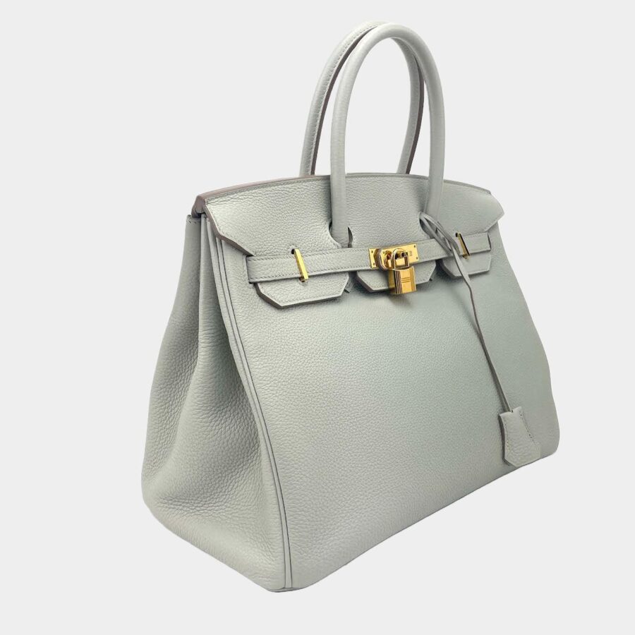 HERMÈS Togo Birkin 35 Gris Perle Pearl Gray w/ Gold | Studio Nafay