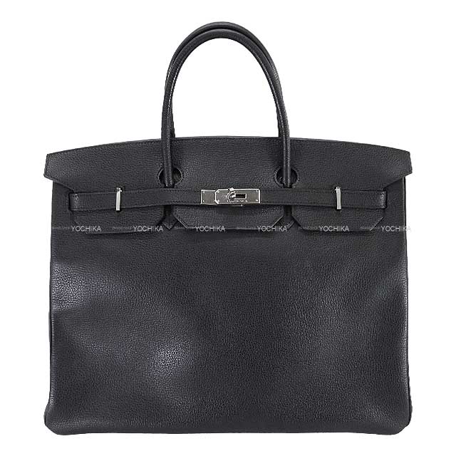 HERMES Handbag Birkin40 Noir (Black) Ardennes Silver HW Stamp □K | Studio Nafay
