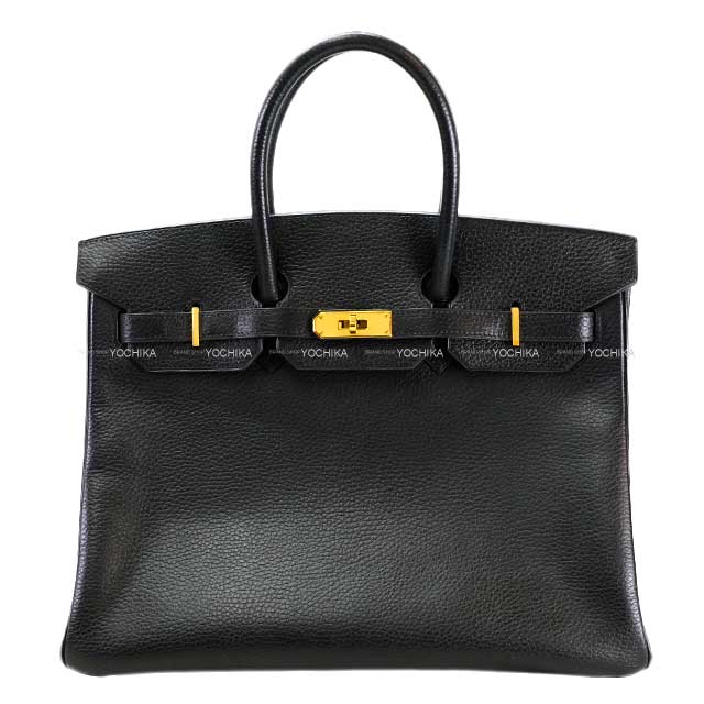 HERMES Handbag Birkin35 Noir (Black) Ardennes Gold | Studio Nafay