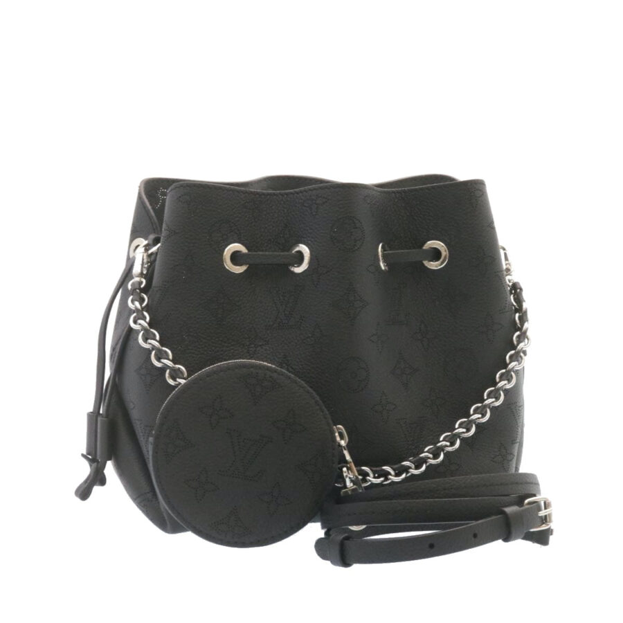 LOUIS VUITTON Monogram Mahina Bella Shoulder Bag Black LV 25402A | Studio Nafay