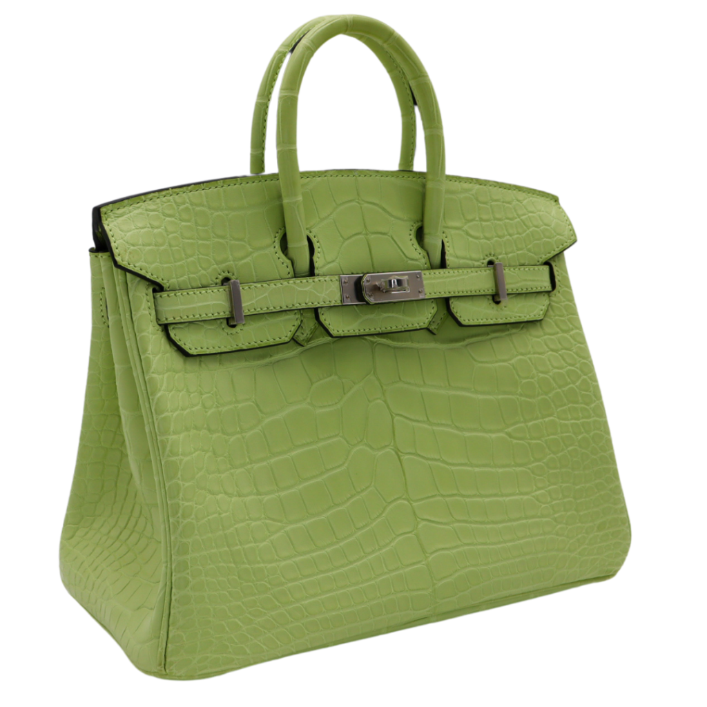 Hermes25cm Birkin Jaune Bourgeon Matte Alligator Palladium Hardware - Product Image 2