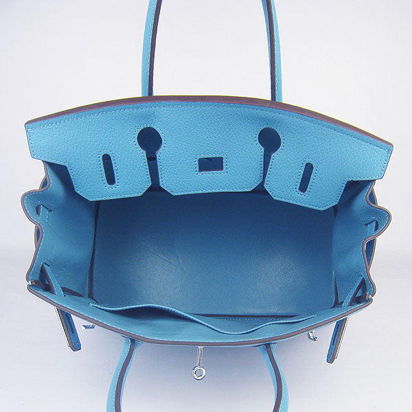 Hermes Birkin 30cm Togo Leather Handbags Light Blue Silver | Studio Nafay