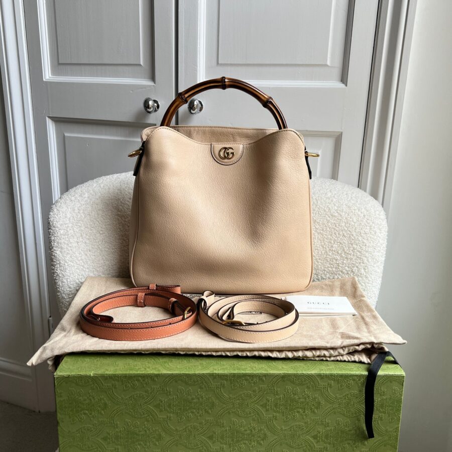 Gucci Cream Medium Diana Hobo (RRP £2110) | Studio Nafay