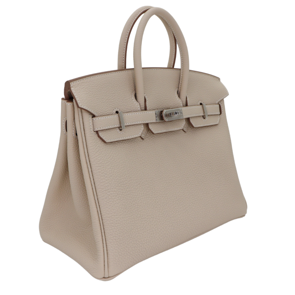 Hermes25cm Birkin Craie Togo Leather Palladium Hardware - Product Image 2