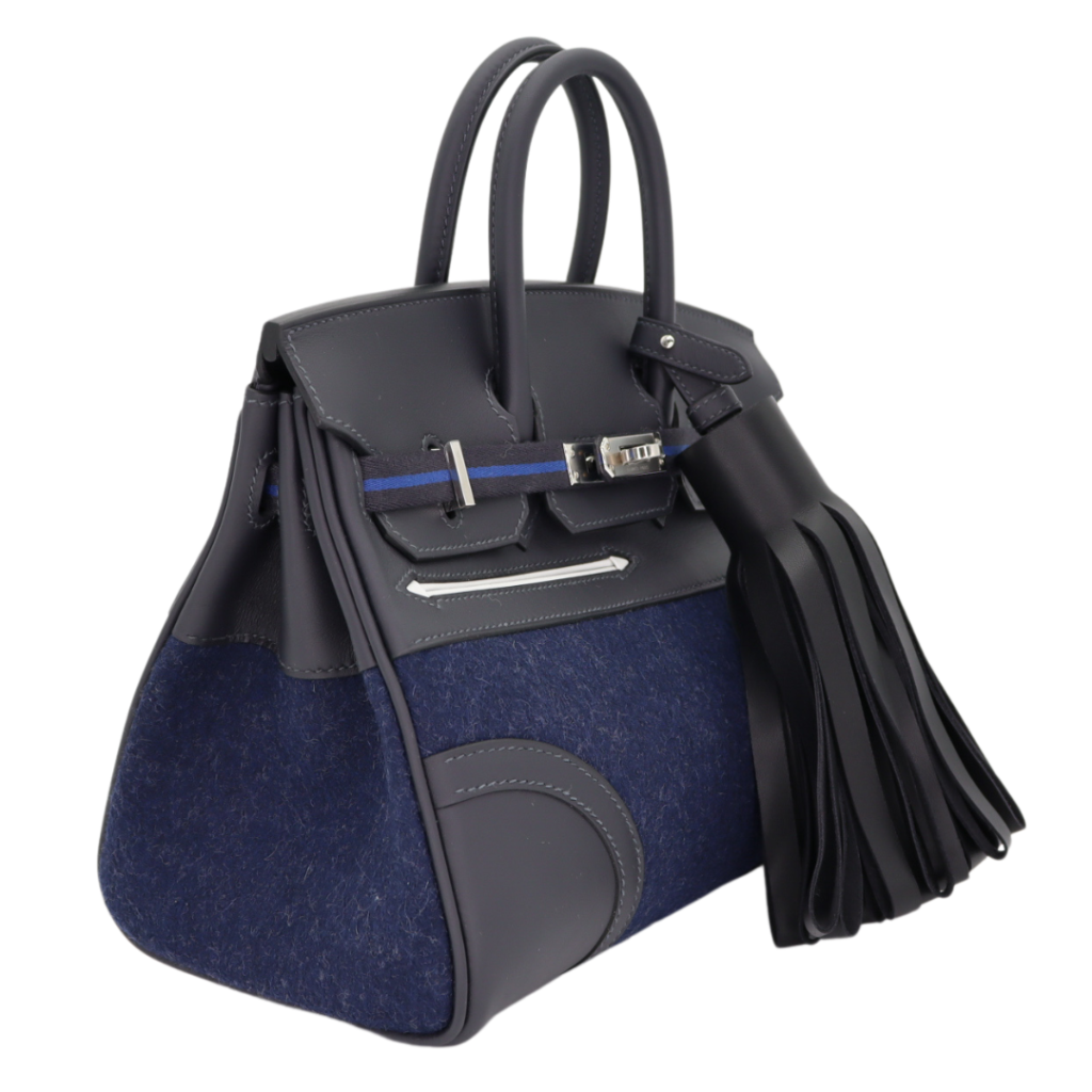 Hermes25cm Birkin Go Team Caban/ Bleu Nuit Swift/ Feutre Palladium Hardware - Product Image 2