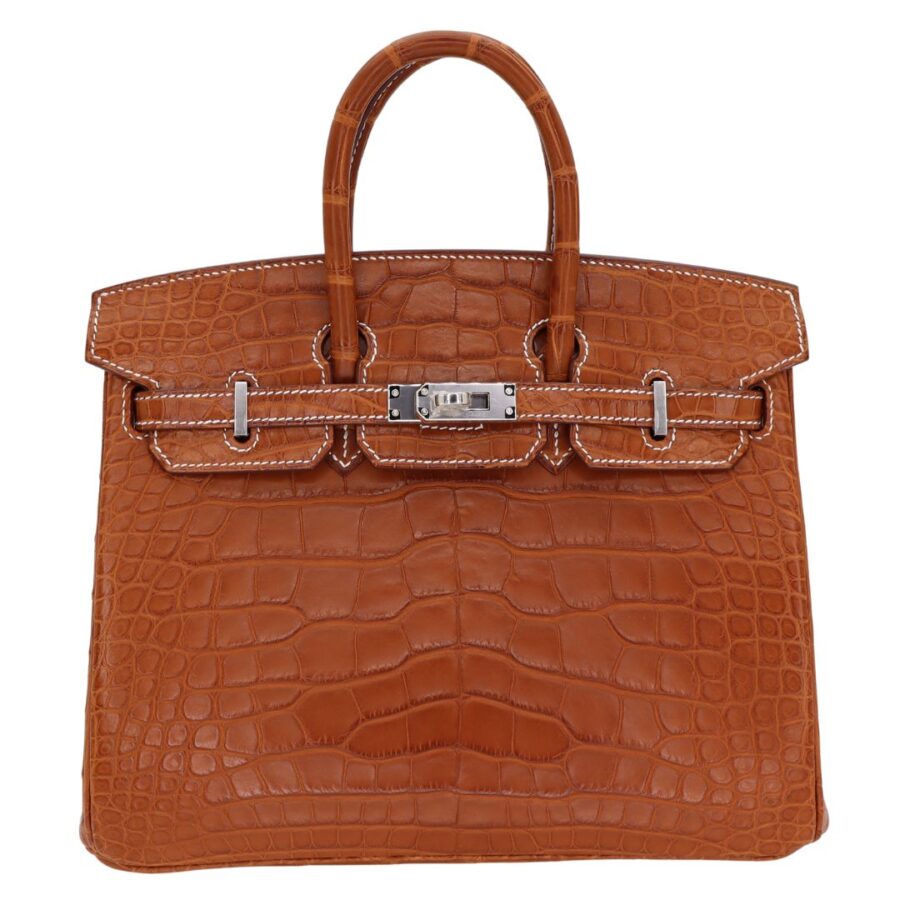 Hermes25cm Birkin Fauve Matte Alligator Palladium Hardware | Studio Nafay