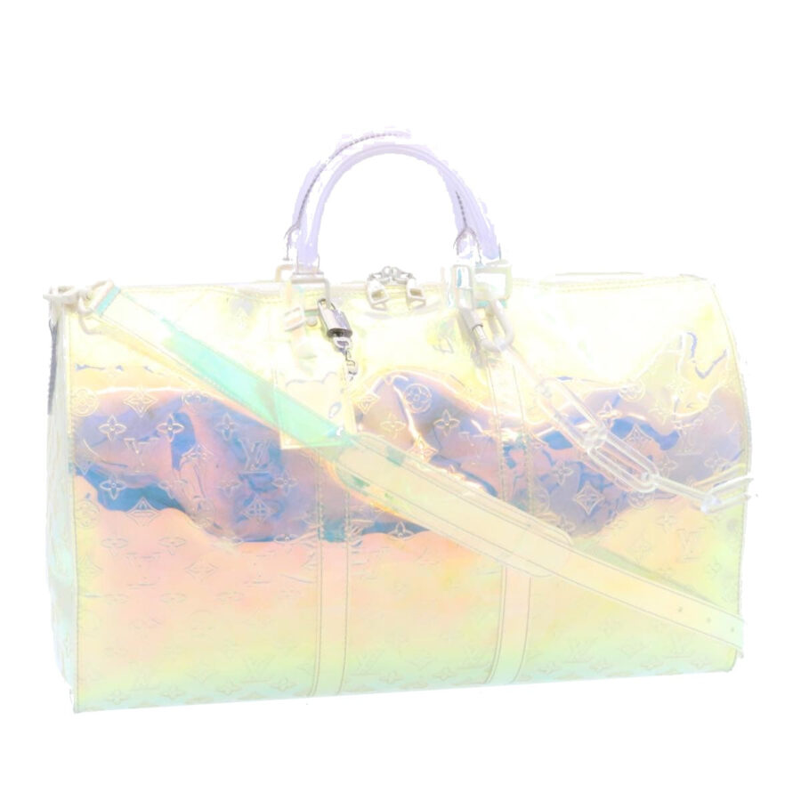 LOUIS VUITTON Monogram Prism Keepall Bandouliere 50 BostonBag Auth 28628A | Studio Nafay