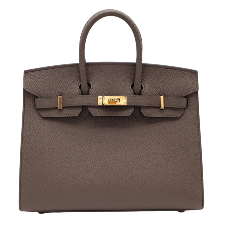 Hermes25cm Birkin Sellier Etain Epsom Leather Gold Hardware | Studio Nafay
