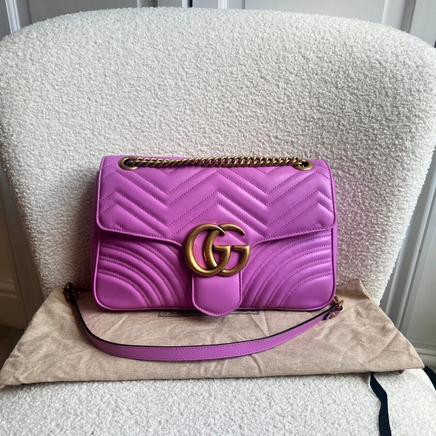 Gucci GG Pink Medium Marmont Small Shoulder Bag (RRP £2,230) | Studio Nafay