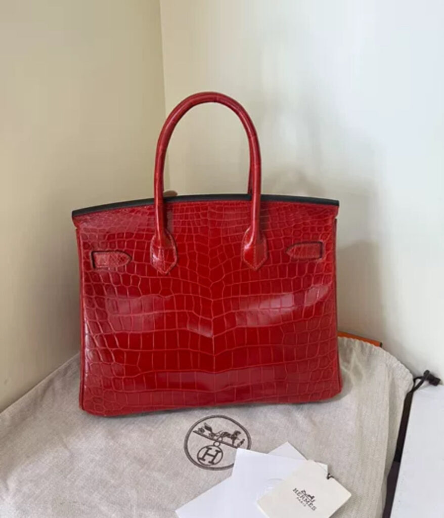 Hermes Birkin 30 Bag In Braise Shiny Niloticus with Palladium Hardware - Product Image 2