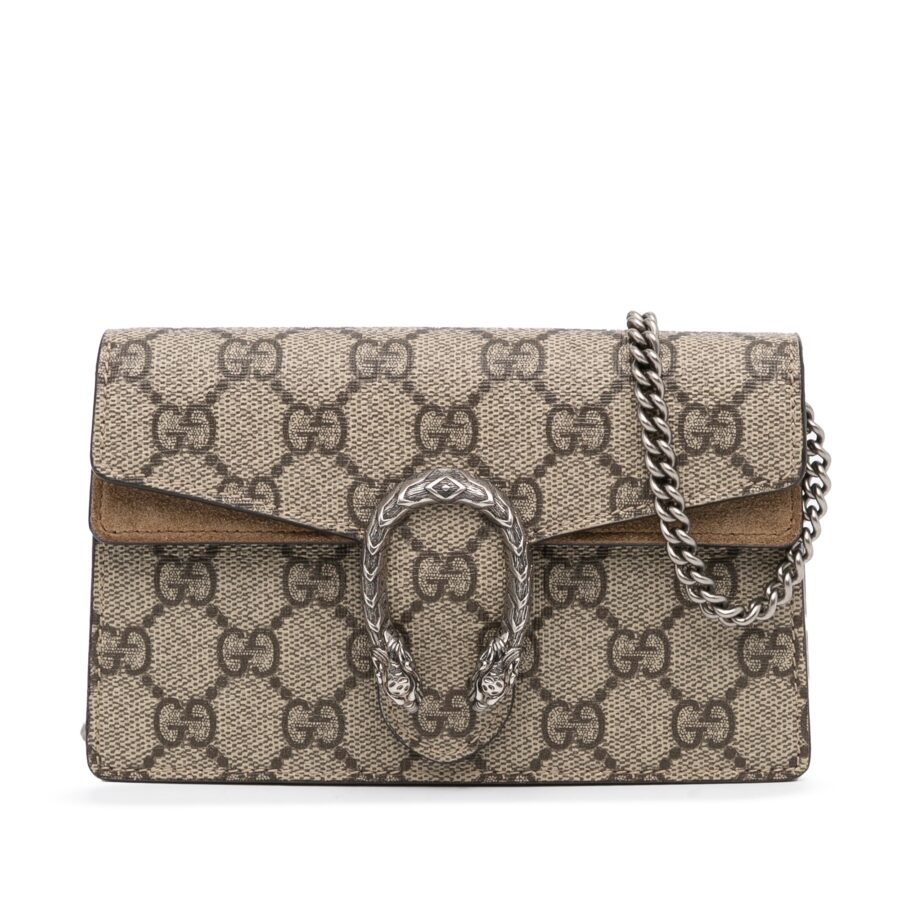 Gucci Dionysus Super Mini Brown GG Supreme Canvas Silver | Studio Nafay