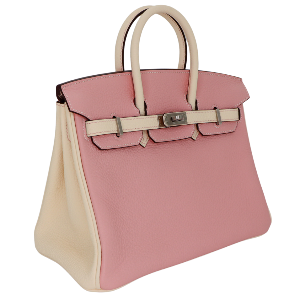 Hermes25cm Birkin HSS Rose Sakura/ Nata Clemence Leather Brushed Palladium Hardware - Product Image 2