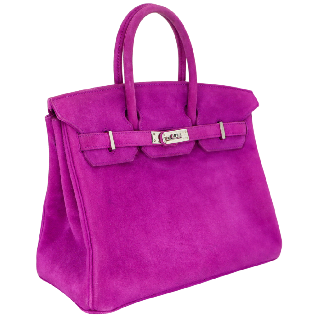 Hermes25cm Birkin Doblis Ultraviolet Suede Palladium Hardware - Product Image 2