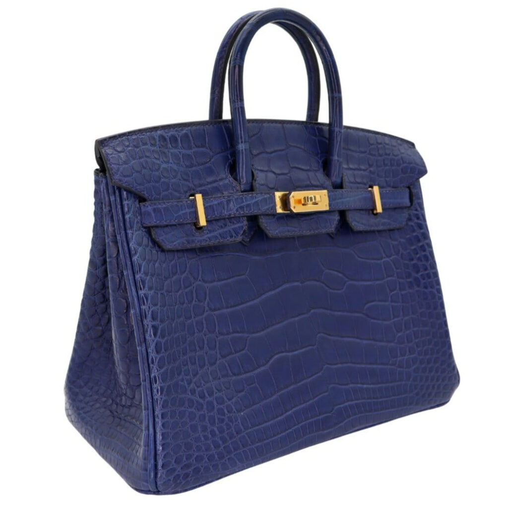 Hermes25cm Birkin Bleu Saphir Matte Alligator Gold Hardware - Product Image 2