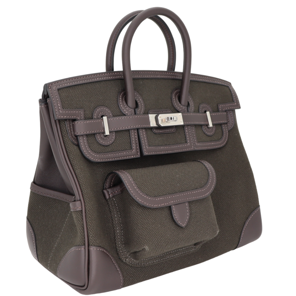 Hermes25cm Birkin Cargo Bronze/ Ebene Canvas/ Swift Leather Palladium Hardware - Product Image 2