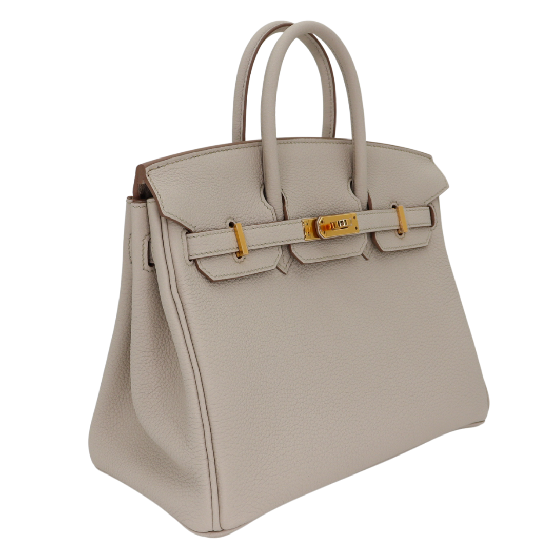 Hermes25cm Birkin Beton Togo Leather Gold Hardware