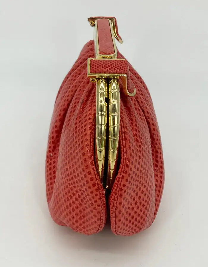 Judith Leiber Red Lizard Clutch | Studio Nafay