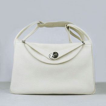 Luxury Hermes Lindy 34cm handbag 6208 beige Silver