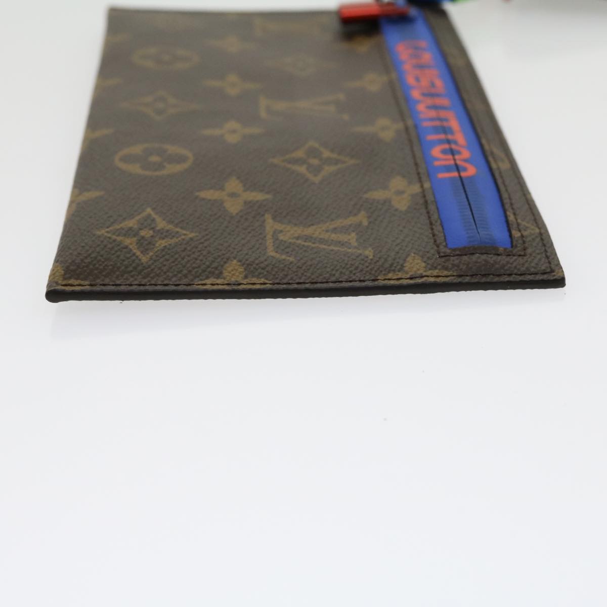 LOUIS VUITTON Monogram ribbon pouch Clutch Bag LV Auth 30605A