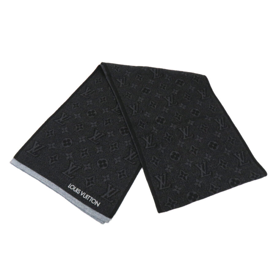 Louis Vuitton Black Gr Wool Small Black Gray Wave | Studio Nafay