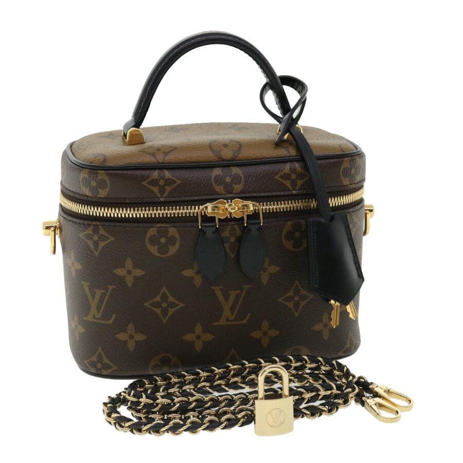 LOUIS VUITTON Monogram Reverse Vanity NVPM Hand Bag 2way LV 32451A | Studio Nafay