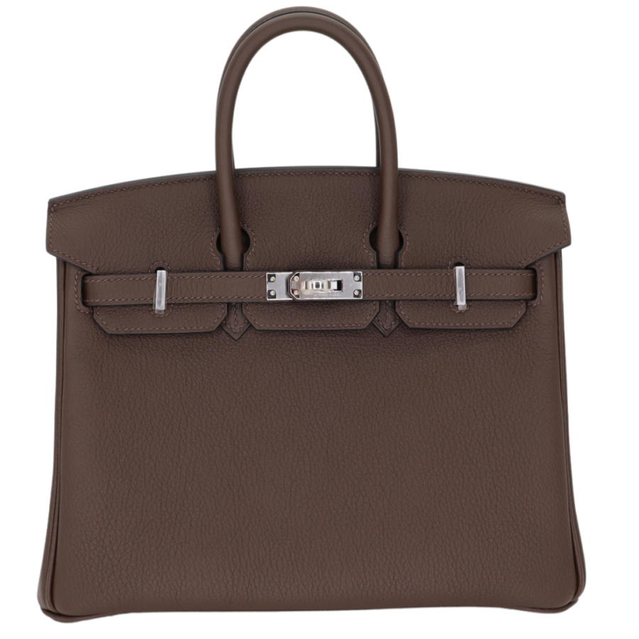 Hermes25cm Birkin Ecorce Togo Leather Palladium Hardware | Studio Nafay