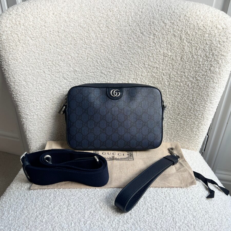 Gucci Ophidia Blue/Black Small Crossbody Bag (RRP £1360) | Studio Nafay