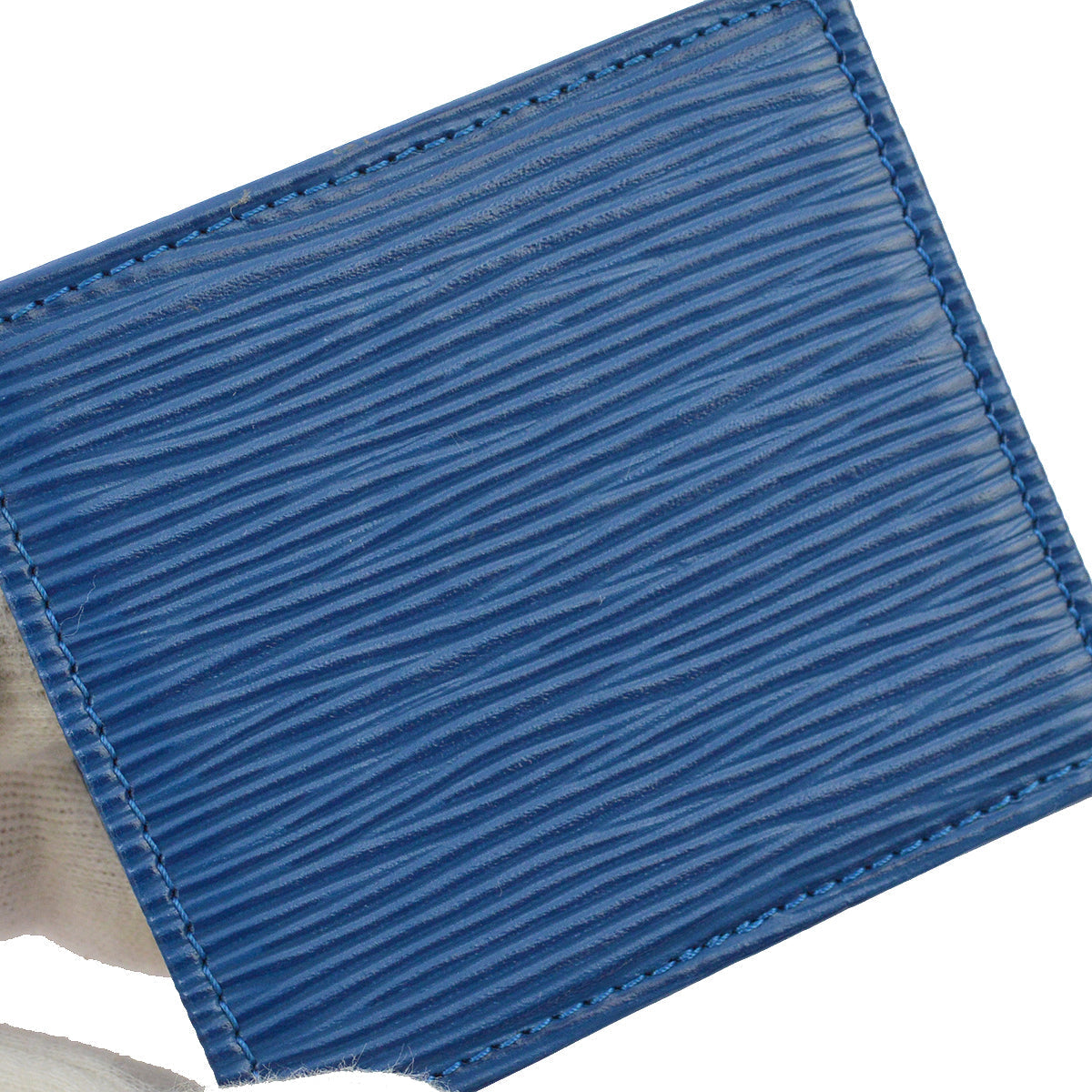 Louis Vuitton Blue Epi Porte Monnaie Boite Coin Wallet