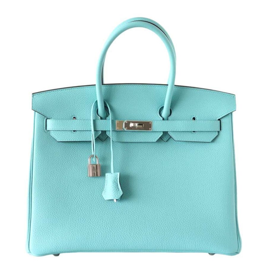 HermesBirkin 35 Blue Atoll Bag PHW | Studio Nafay