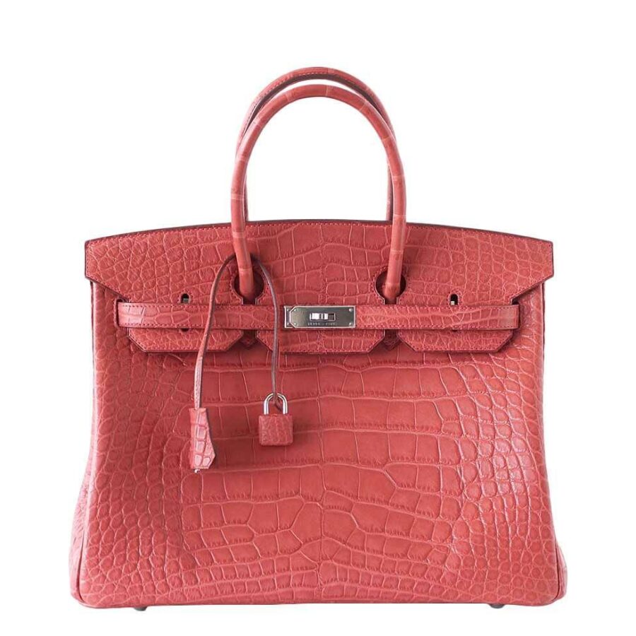 HermesBirkin 35 Alligator Rose Indienne Bag | Studio Nafay