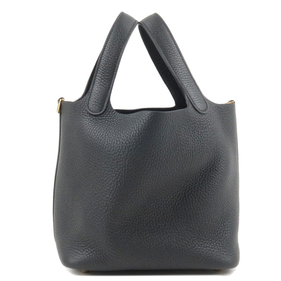 Luxury Hermes Taurillon Clemence Picotin Lock PM Hand Bag Black | Studio Nafay
