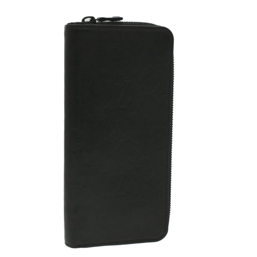 LOUIS VUITTON Monogram Shadow Zippy Wallet Vertical Black LV Auth 36694 | Studio Nafay