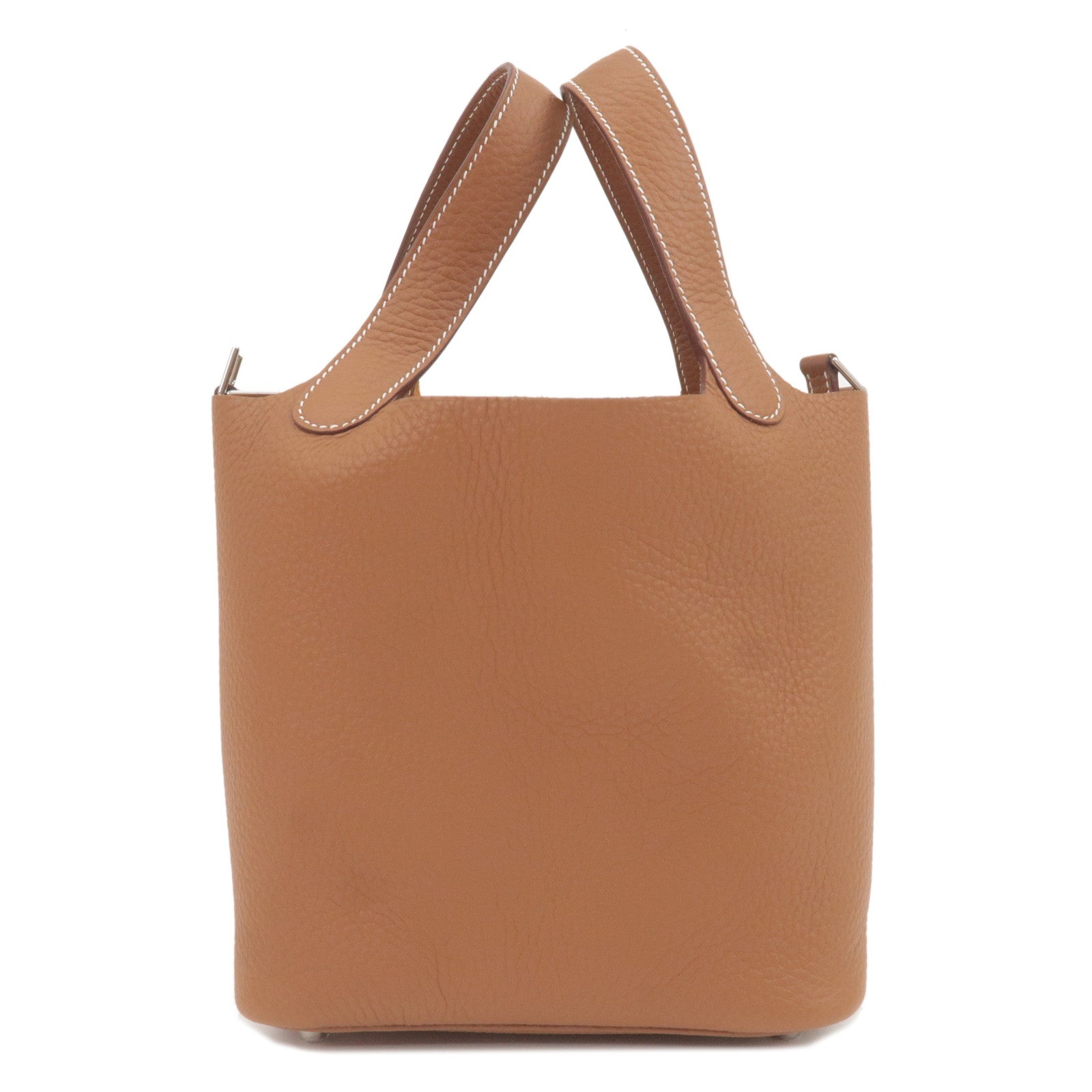 Luxury Hermes Picotin Lock PM Taurillon Clemence Hand Bag Gold